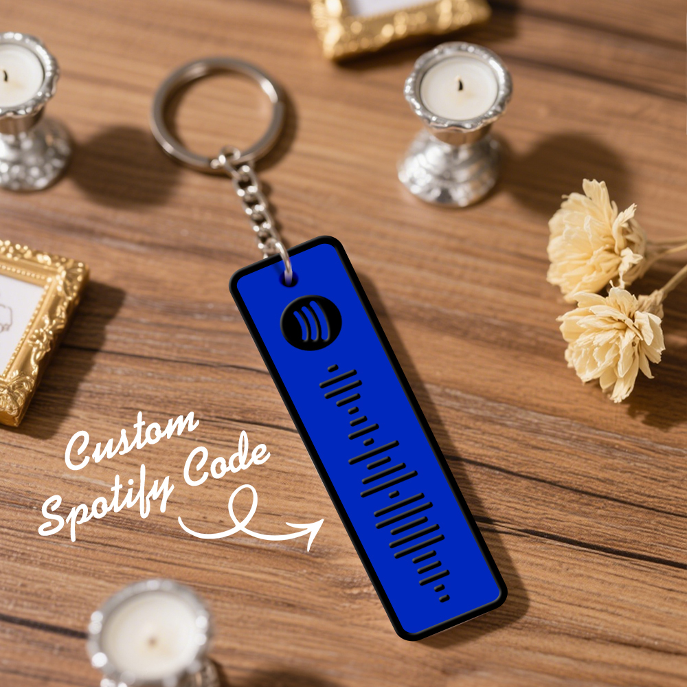 Custom Spotify Keychain Custom Color Combinations Personalized Music Keepsake