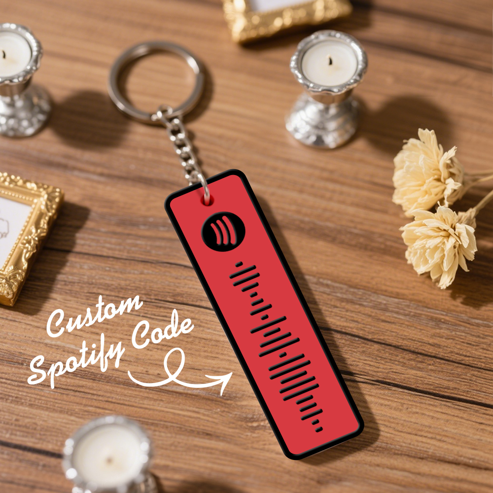 Custom Spotify Keychain Custom Color Combinations Personalized Music Keepsake