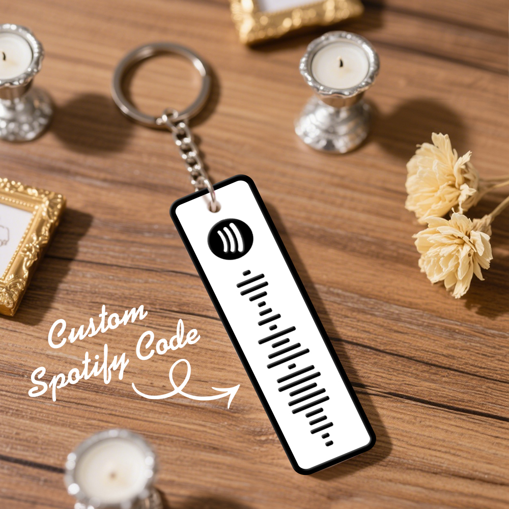 Custom Spotify Keychain Custom Color Combinations Personalized Music Keepsake