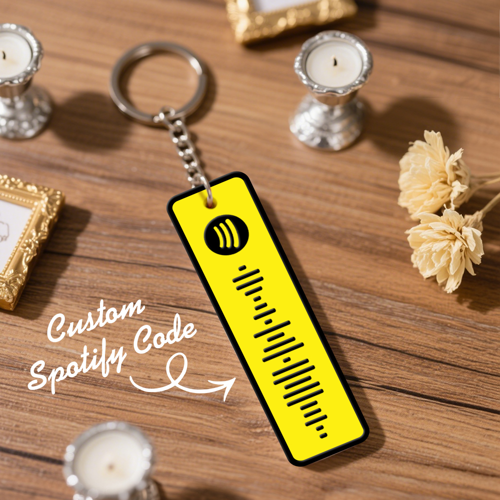 Custom Spotify Keychain Custom Color Combinations Personalized Music Keepsake