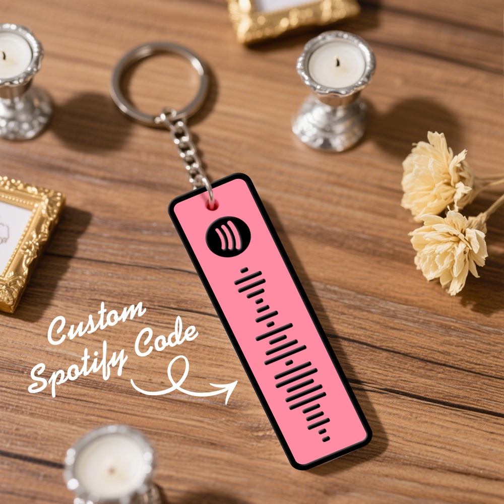 Custom Spotify Keychain Custom Color Combinations Personalized Music Keepsake