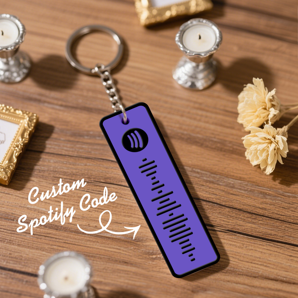 Custom Spotify Keychain Custom Color Combinations Personalized Music Keepsake