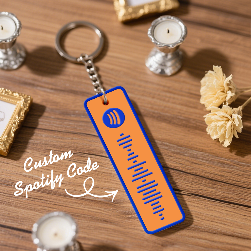 Custom Spotify Keychain Custom Color Combinations Personalized Music Keepsake