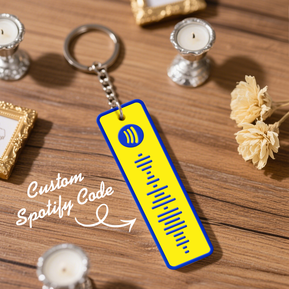 Custom Spotify Keychain Custom Color Combinations Personalized Music Keepsake