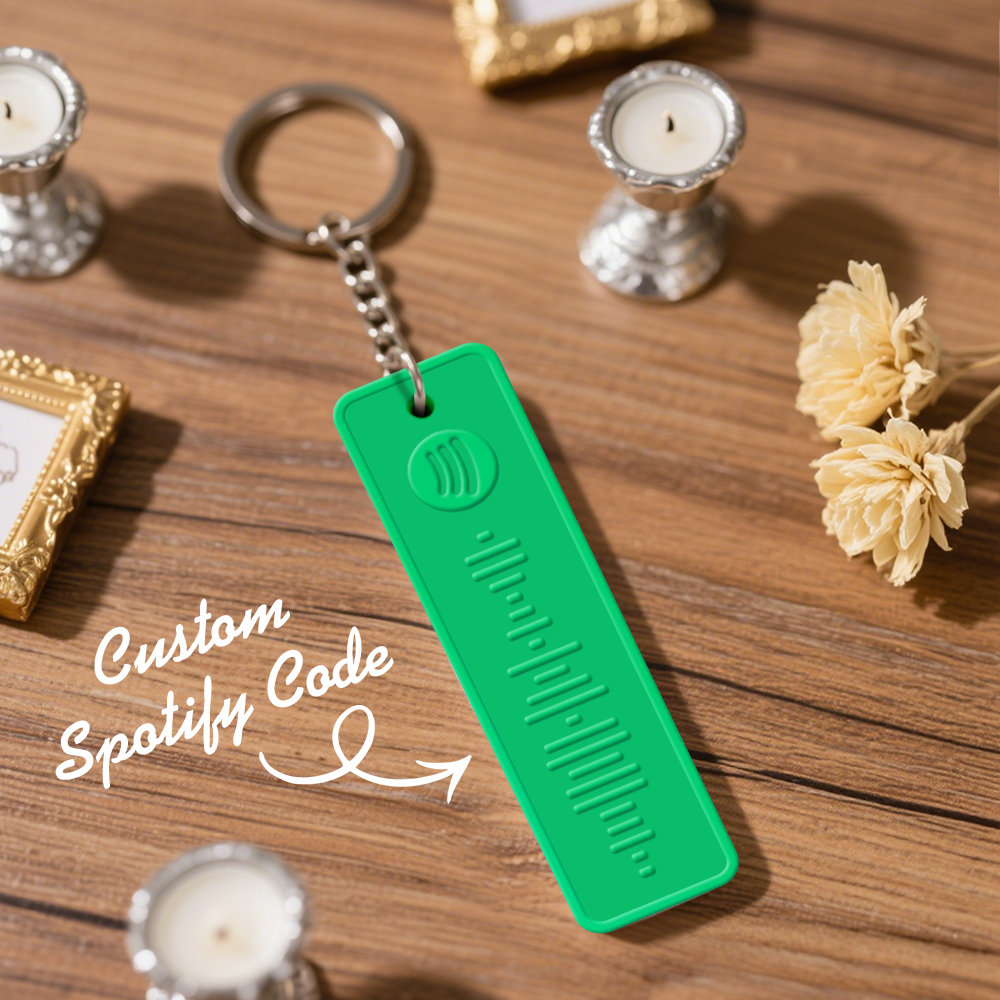 Custom Spotify Keychain Custom Color Combinations Personalized Music Keepsake
