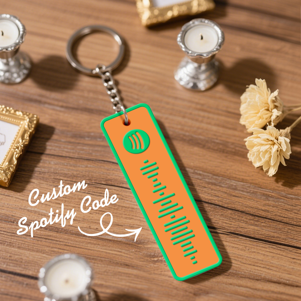 Custom Spotify Keychain Custom Color Combinations Personalized Music Keepsake