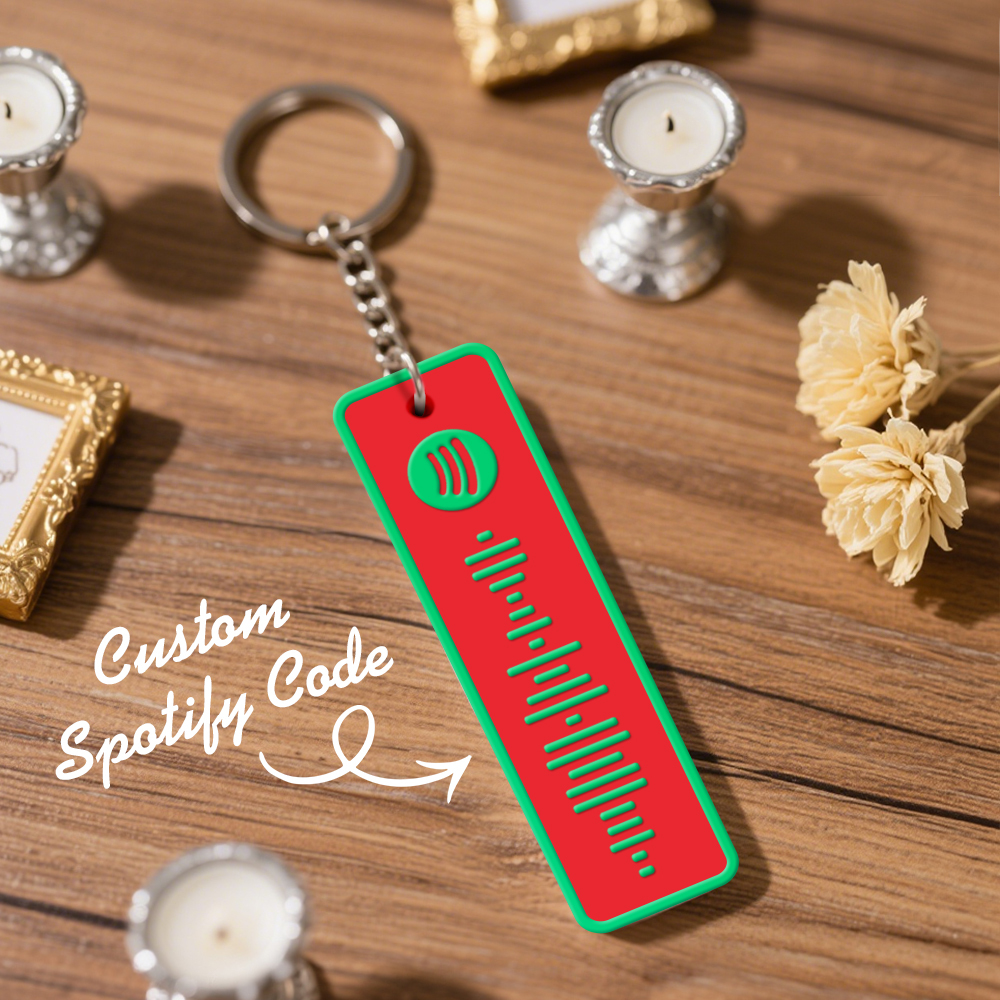 Custom Spotify Keychain Custom Color Combinations Personalized Music Keepsake