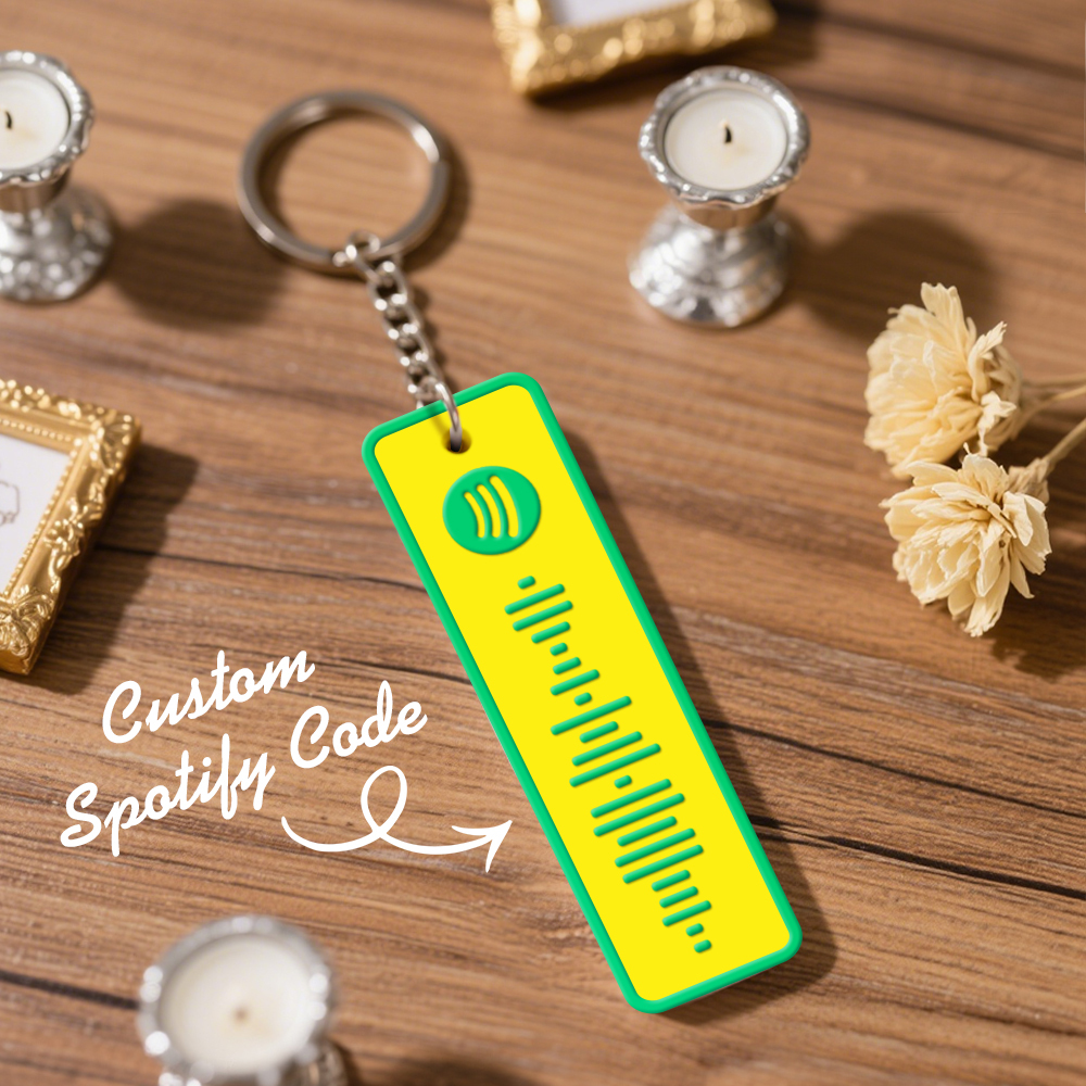 Custom Spotify Keychain Custom Color Combinations Personalized Music Keepsake