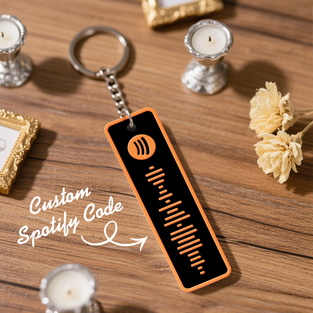 Custom Spotify Keychain Custom Color Combinations Personalized Music Keepsake