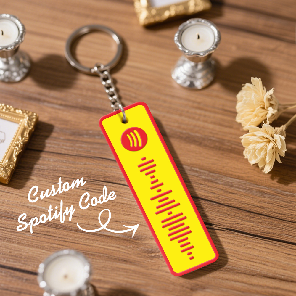 Custom Spotify Keychain Custom Color Combinations Personalized Music Keepsake