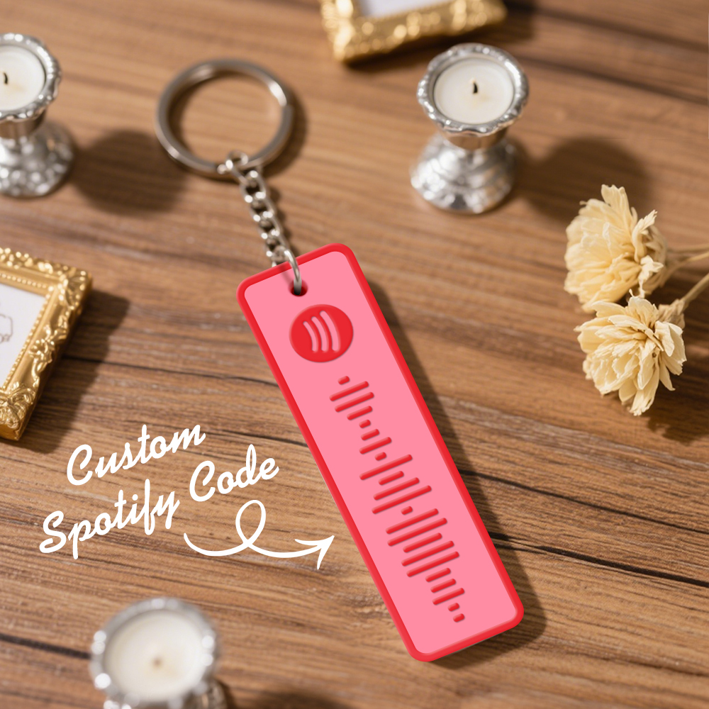 Custom Spotify Keychain Custom Color Combinations Personalized Music Keepsake