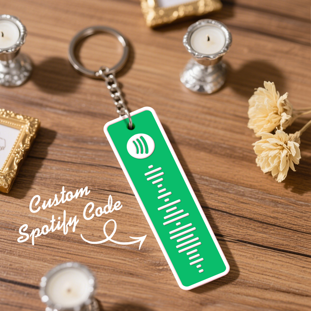 Custom Spotify Keychain Custom Color Combinations Personalized Music Keepsake