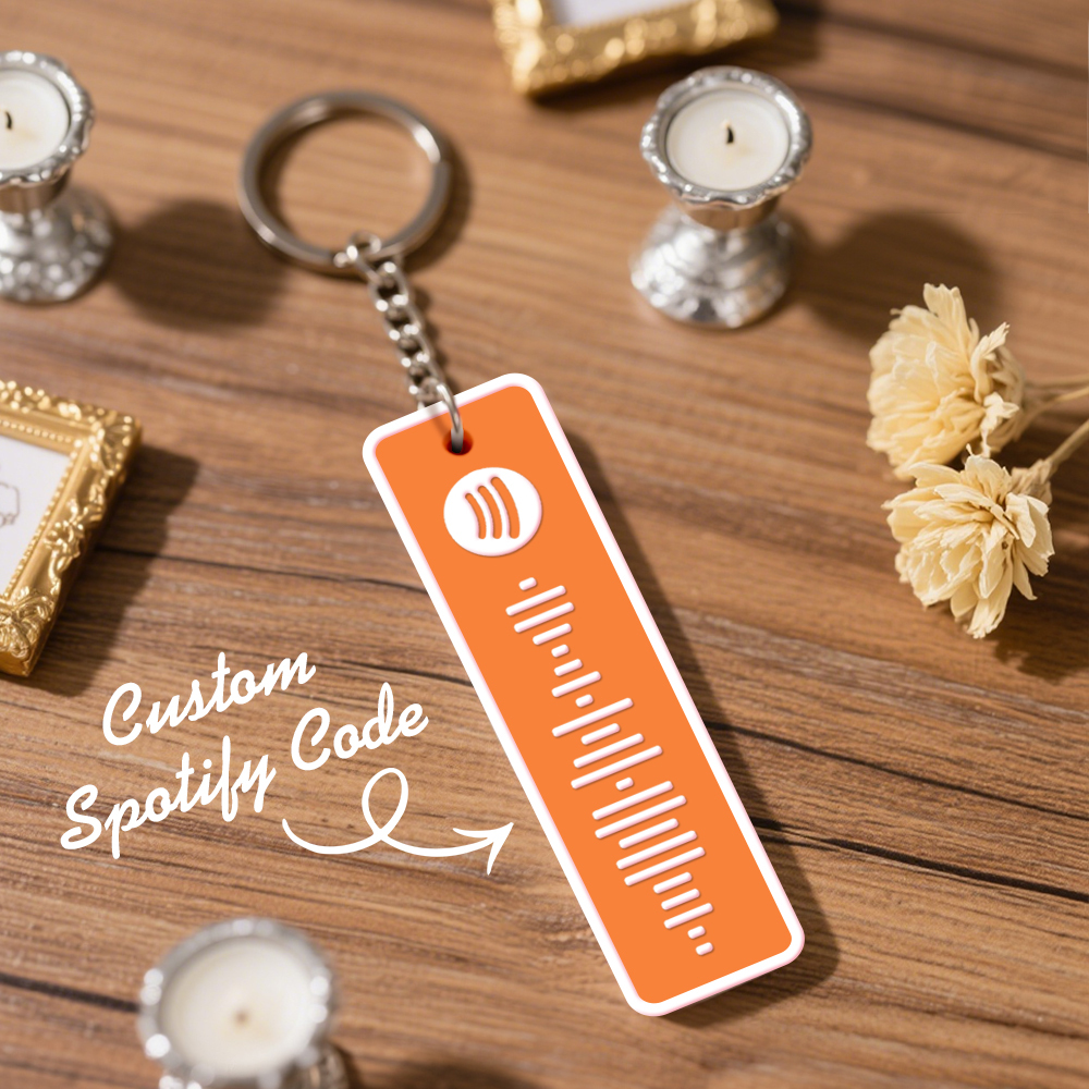 Custom Spotify Keychain Custom Color Combinations Personalized Music Keepsake