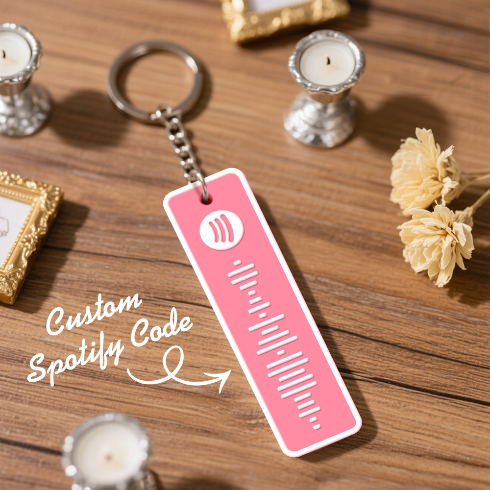 Custom Spotify Keychain Custom Color Combinations Personalized Music Keepsake