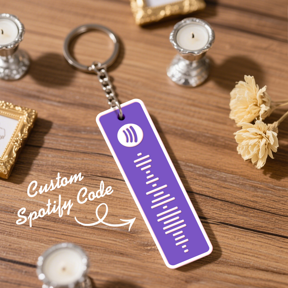 Custom Spotify Keychain Custom Color Combinations Personalized Music Keepsake