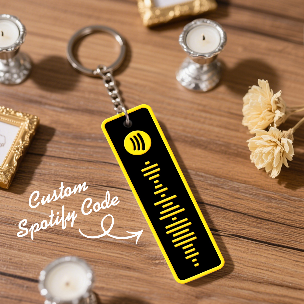Custom Spotify Keychain Custom Color Combinations Personalized Music Keepsake