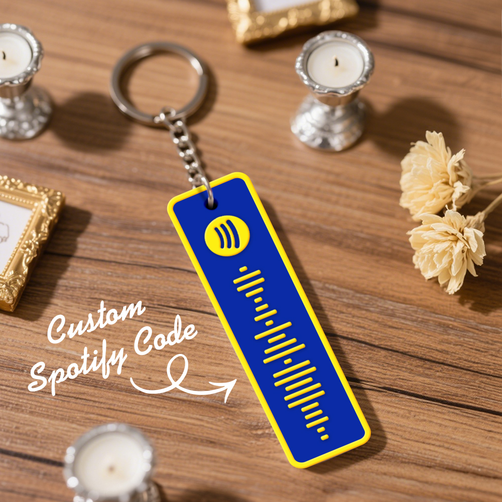 Custom Spotify Keychain Custom Color Combinations Personalized Music Keepsake