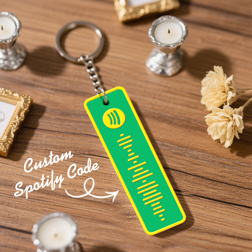 Custom Spotify Keychain Custom Color Combinations Personalized Music Keepsake