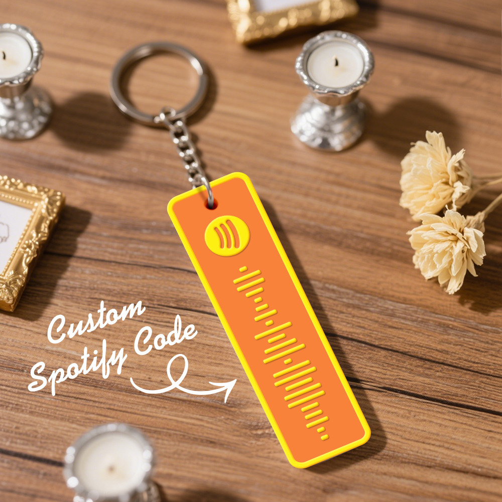 Custom Spotify Keychain Custom Color Combinations Personalized Music Keepsake