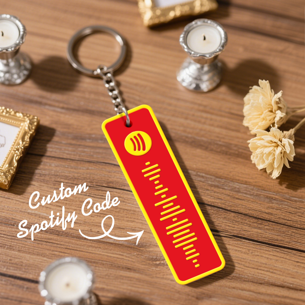 Custom Spotify Keychain Custom Color Combinations Personalized Music Keepsake