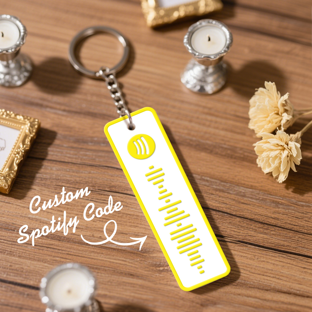 Custom Spotify Keychain Custom Color Combinations Personalized Music Keepsake