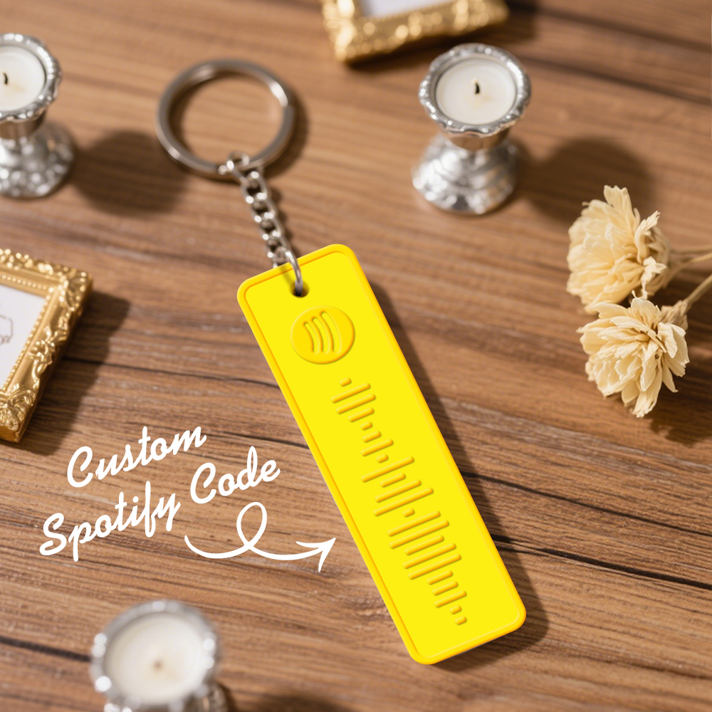 Custom Spotify Keychain Custom Color Combinations Personalized Music Keepsake