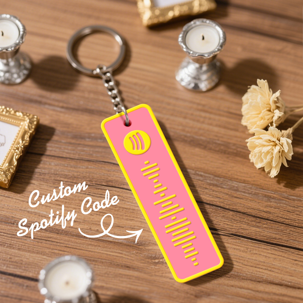 Custom Spotify Keychain Custom Color Combinations Personalized Music Keepsake