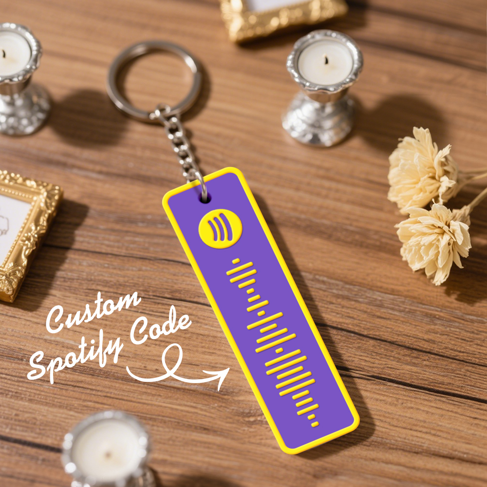 Custom Spotify Keychain Custom Color Combinations Personalized Music Keepsake