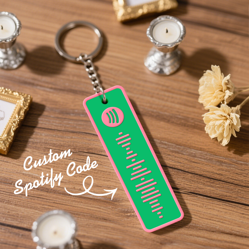 Custom Spotify Keychain Custom Color Combinations Personalized Music Keepsake