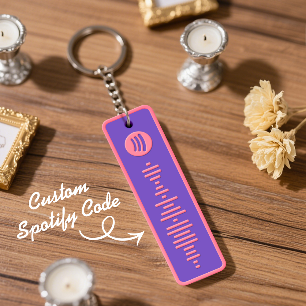 Custom Spotify Keychain Custom Color Combinations Personalized Music Keepsake