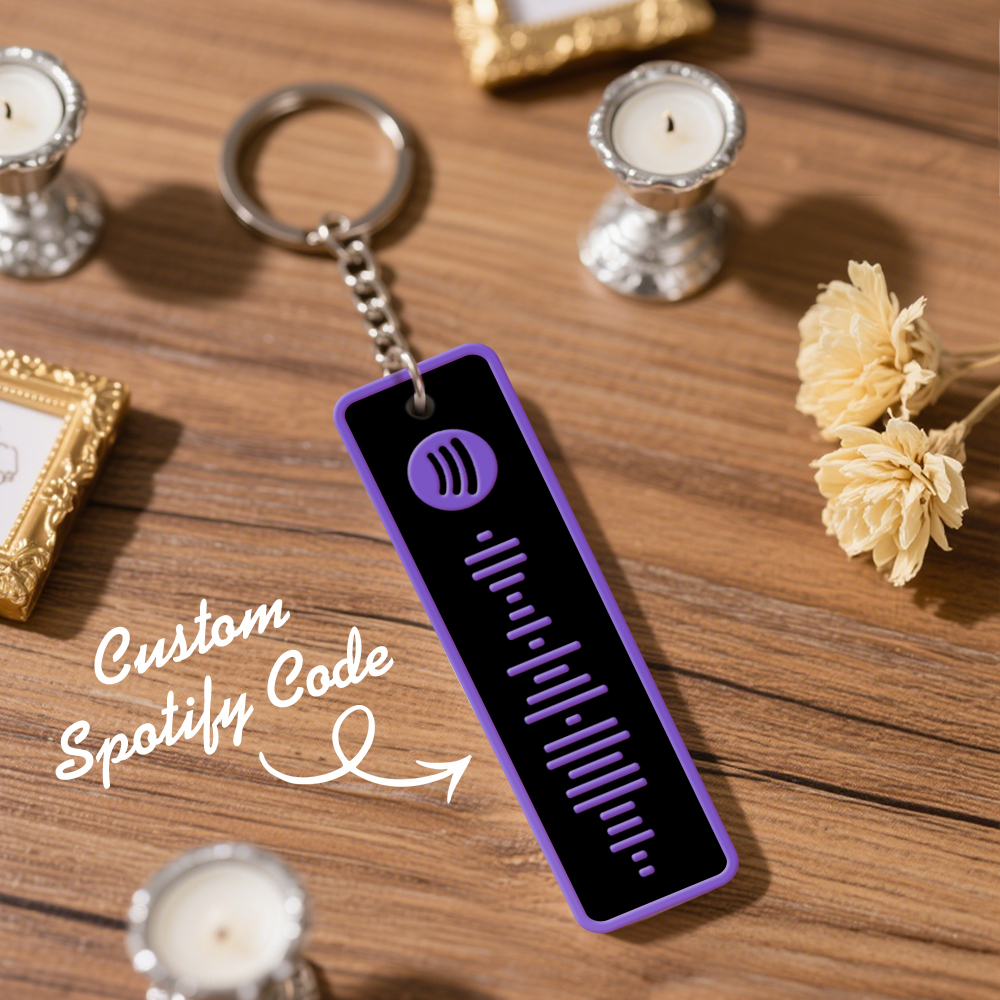 Custom Spotify Keychain Custom Color Combinations Personalized Music Keepsake