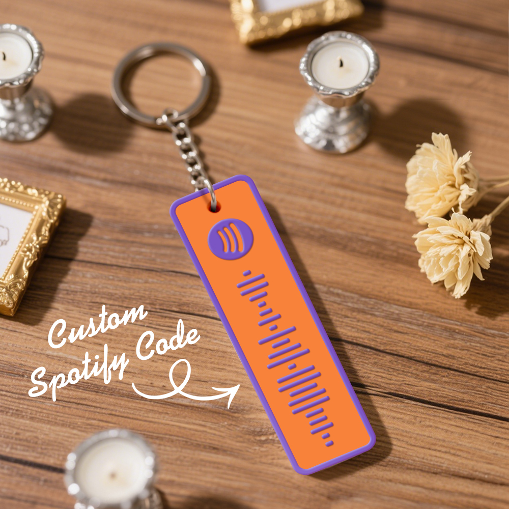 Custom Spotify Keychain Custom Color Combinations Personalized Music Keepsake