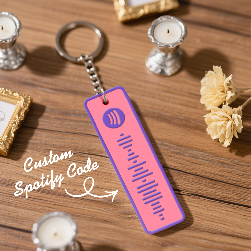 Custom Spotify Keychain Custom Color Combinations Personalized Music Keepsake