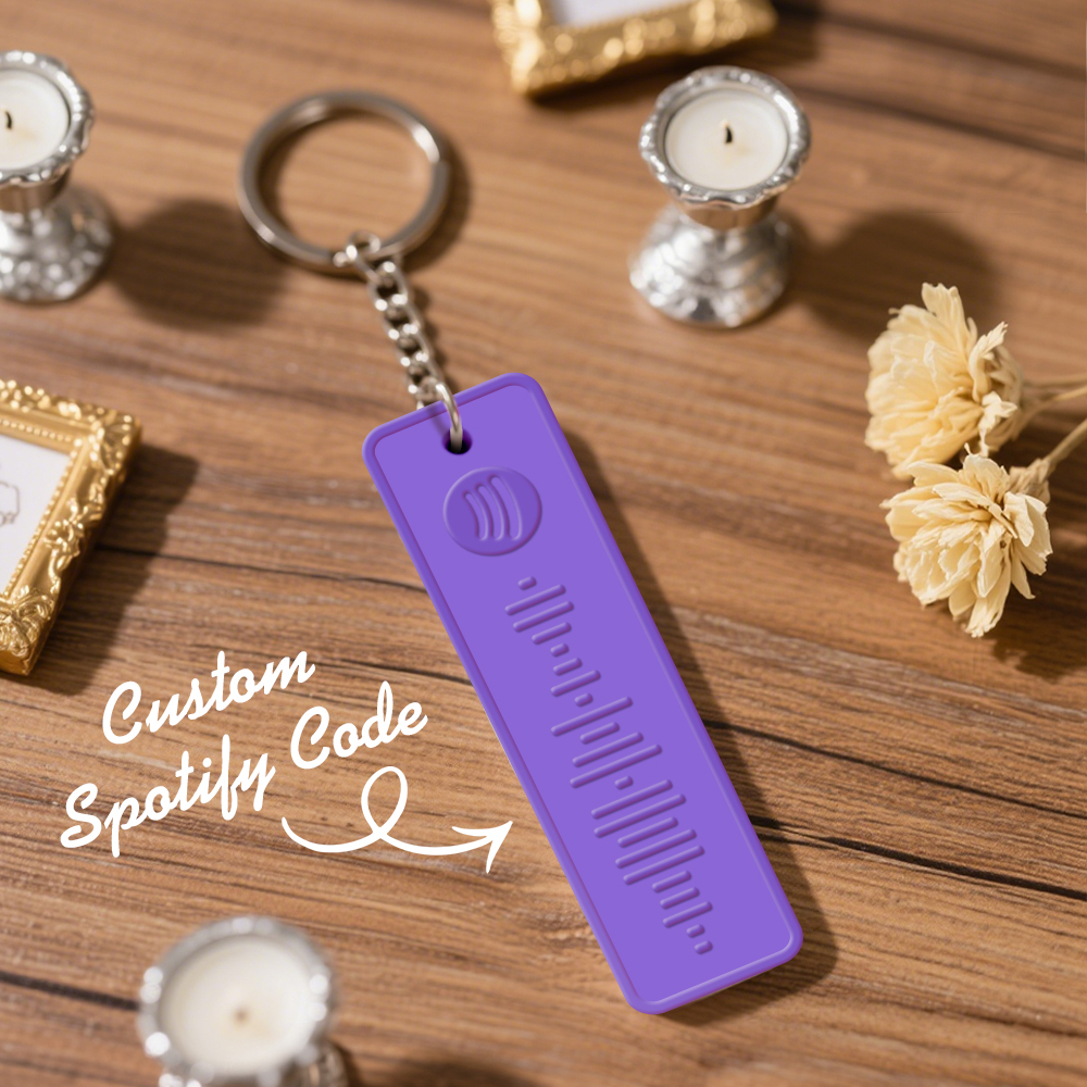 Custom Spotify Keychain Custom Color Combinations Personalized Music Keepsake