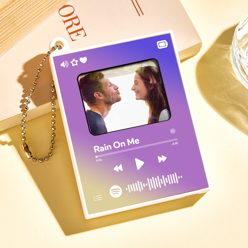 Custom Photo Music Keychain Mini Song Player