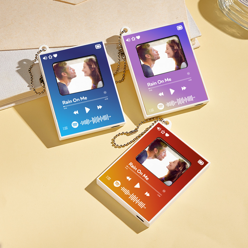 Custom Photo Music Keychain Mini Song Player