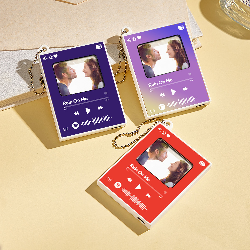Custom Photo Music Keychain Mini Song Player