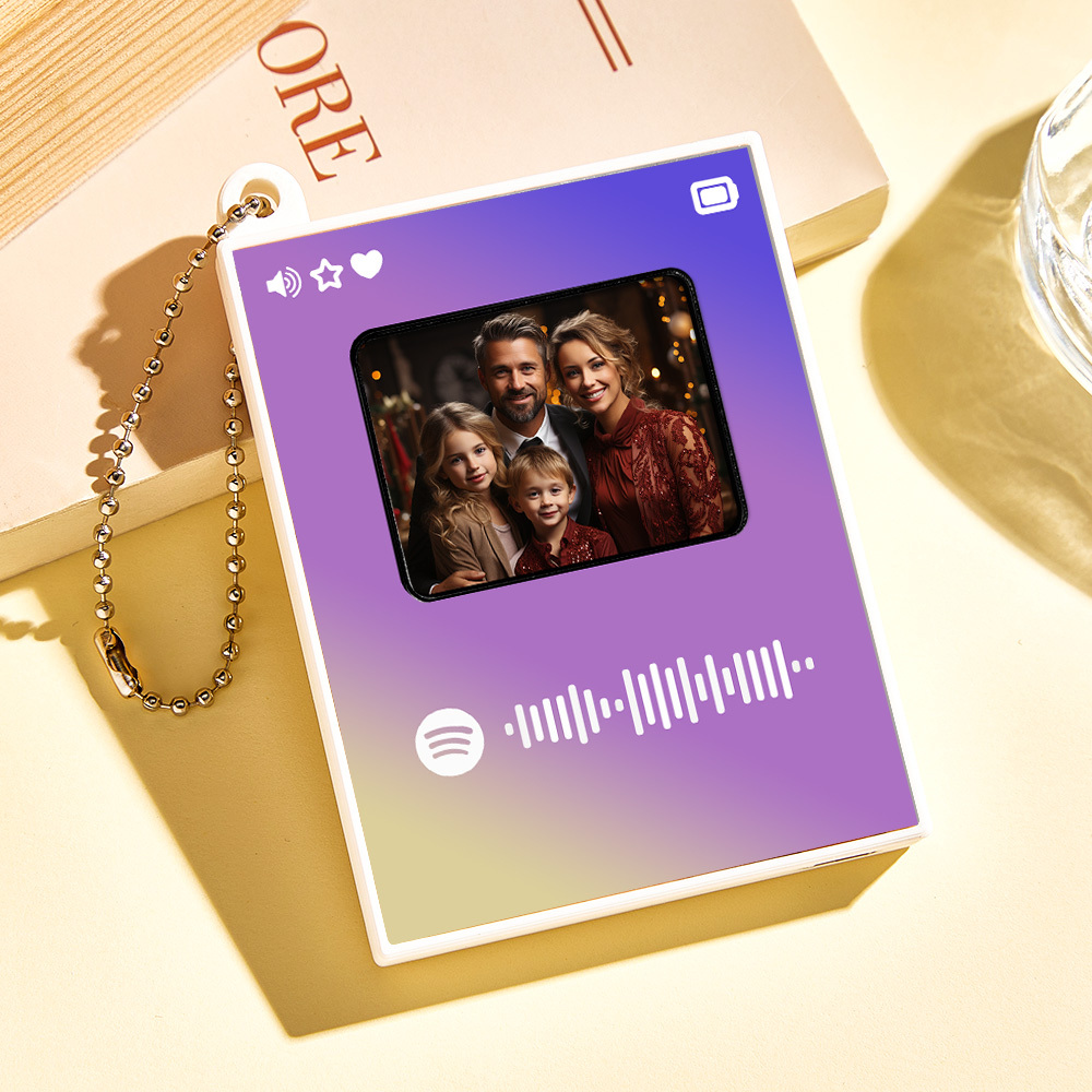 Custom Photo Music Keychain Mini Song Player