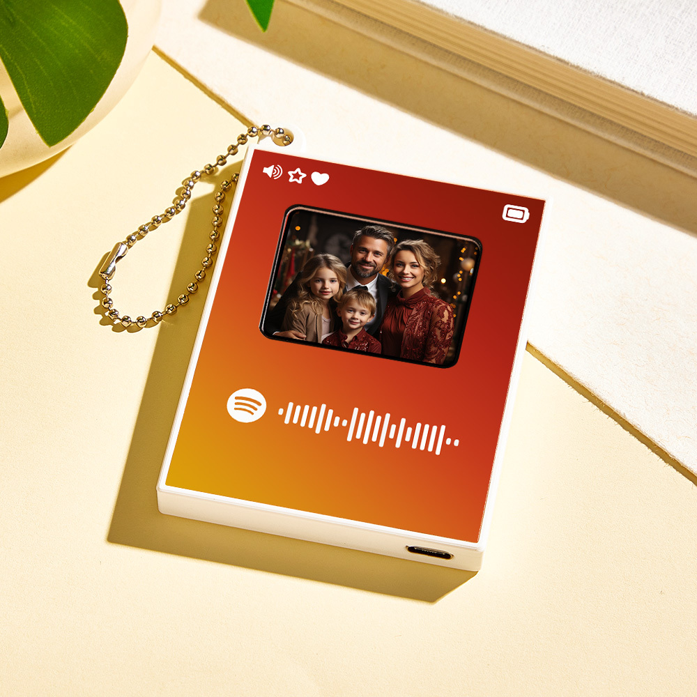 Custom Photo Music Keychain Mini Song Player