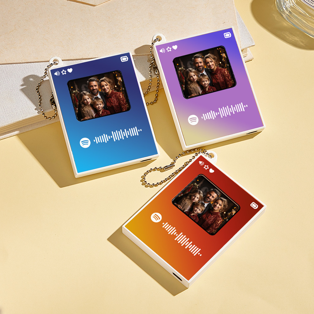 Custom Photo Music Keychain Mini Song Player