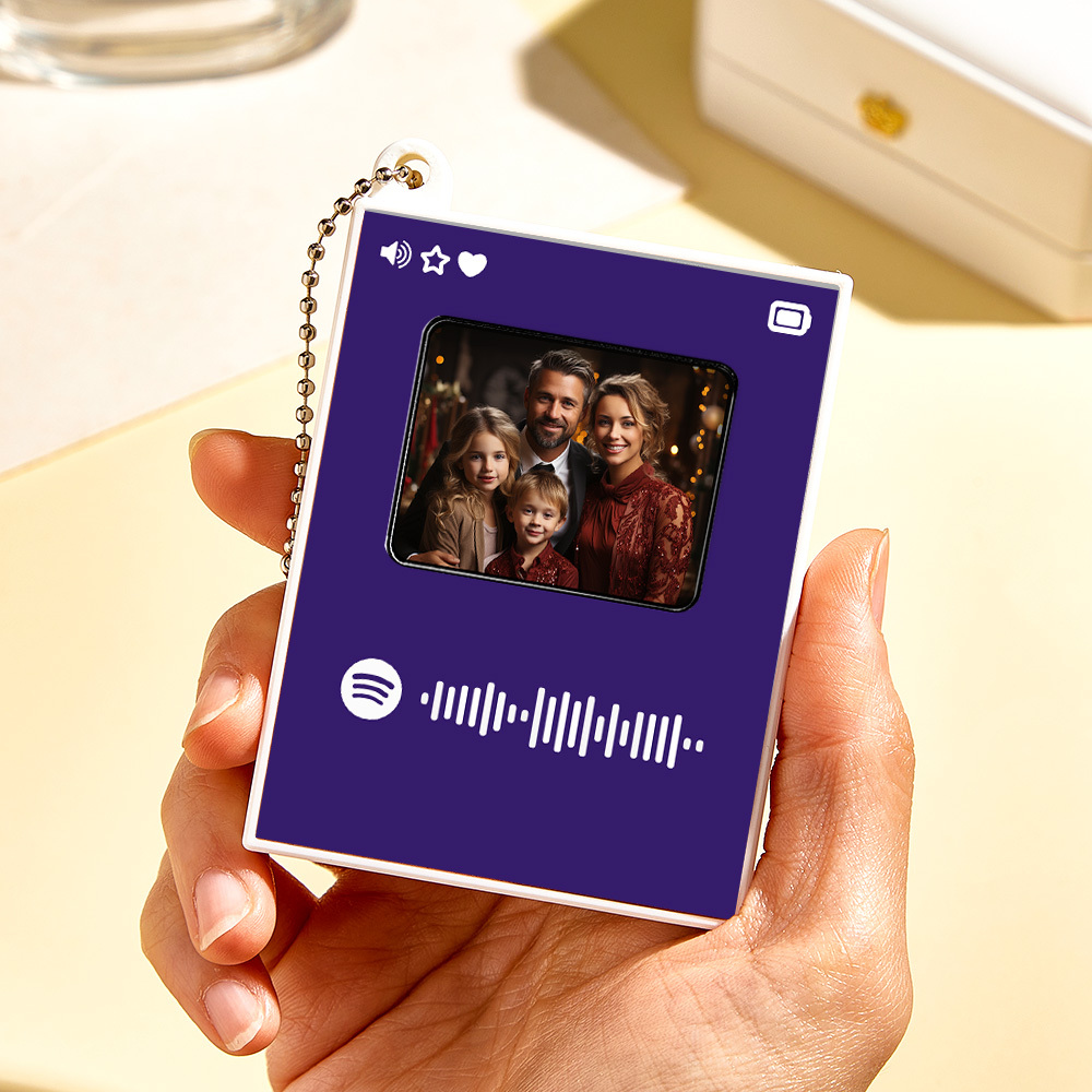 Custom Photo Music Keychain Mini Song Player