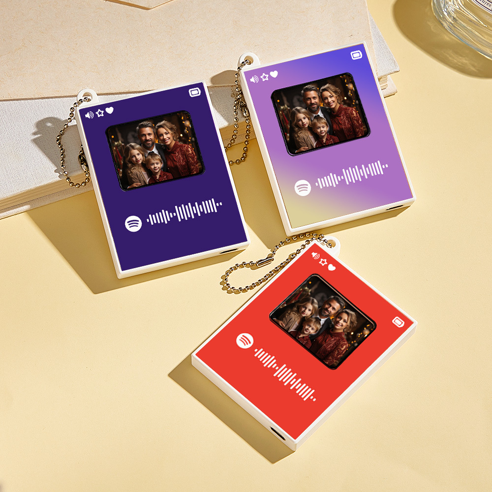 Custom Photo Music Keychain Mini Song Player
