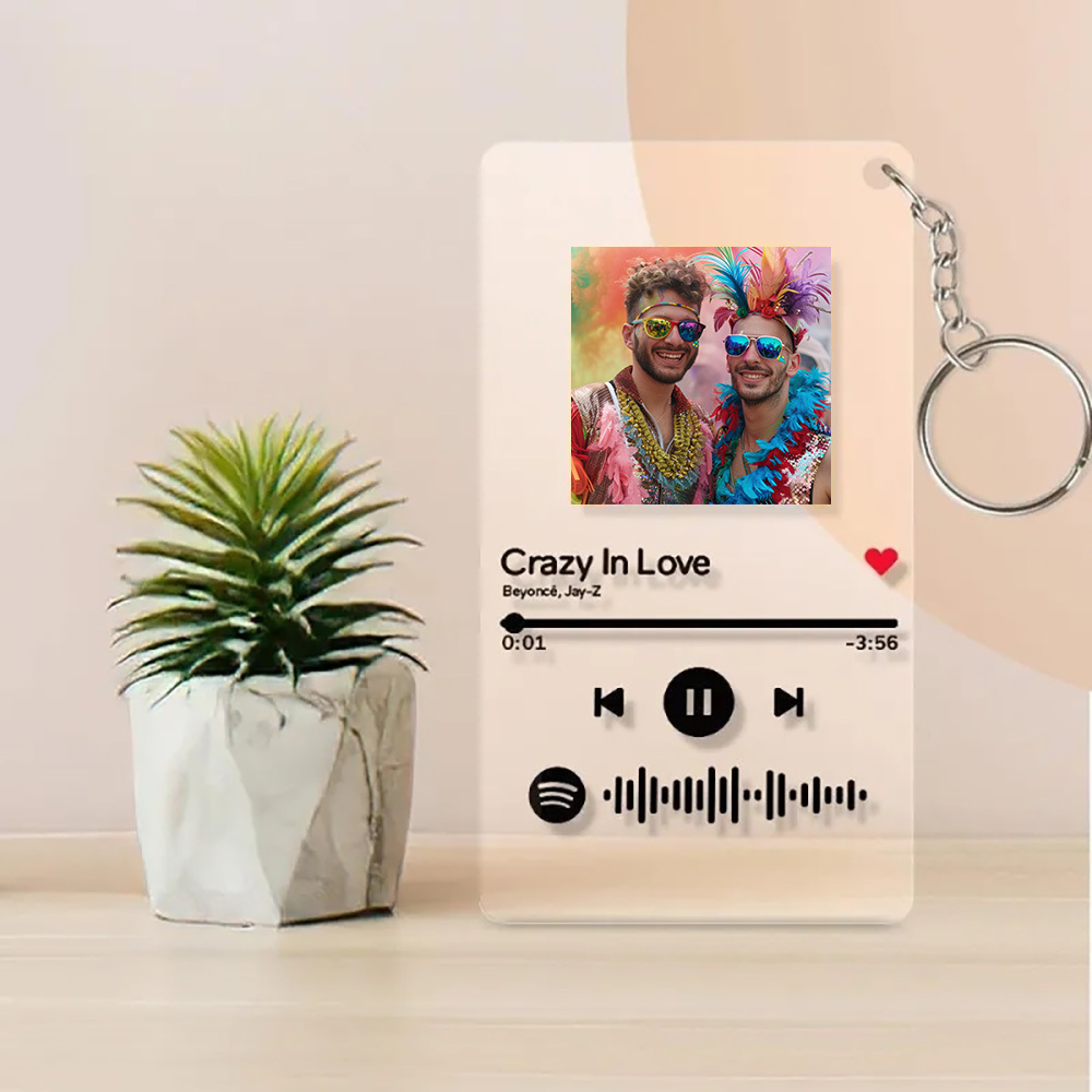 Custom Rainbow Gifts LGBT Gift Custom Spotify Glass Scannable Spotify Music Code Plaque Artwork Night Light
