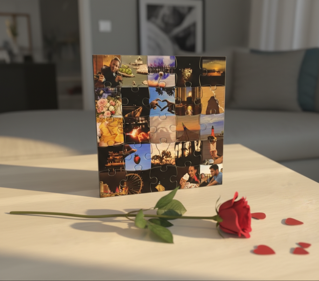 Personalized Photo Acrylic Puzzle Custom Picture Pieces Valentine's Day Memory Gift