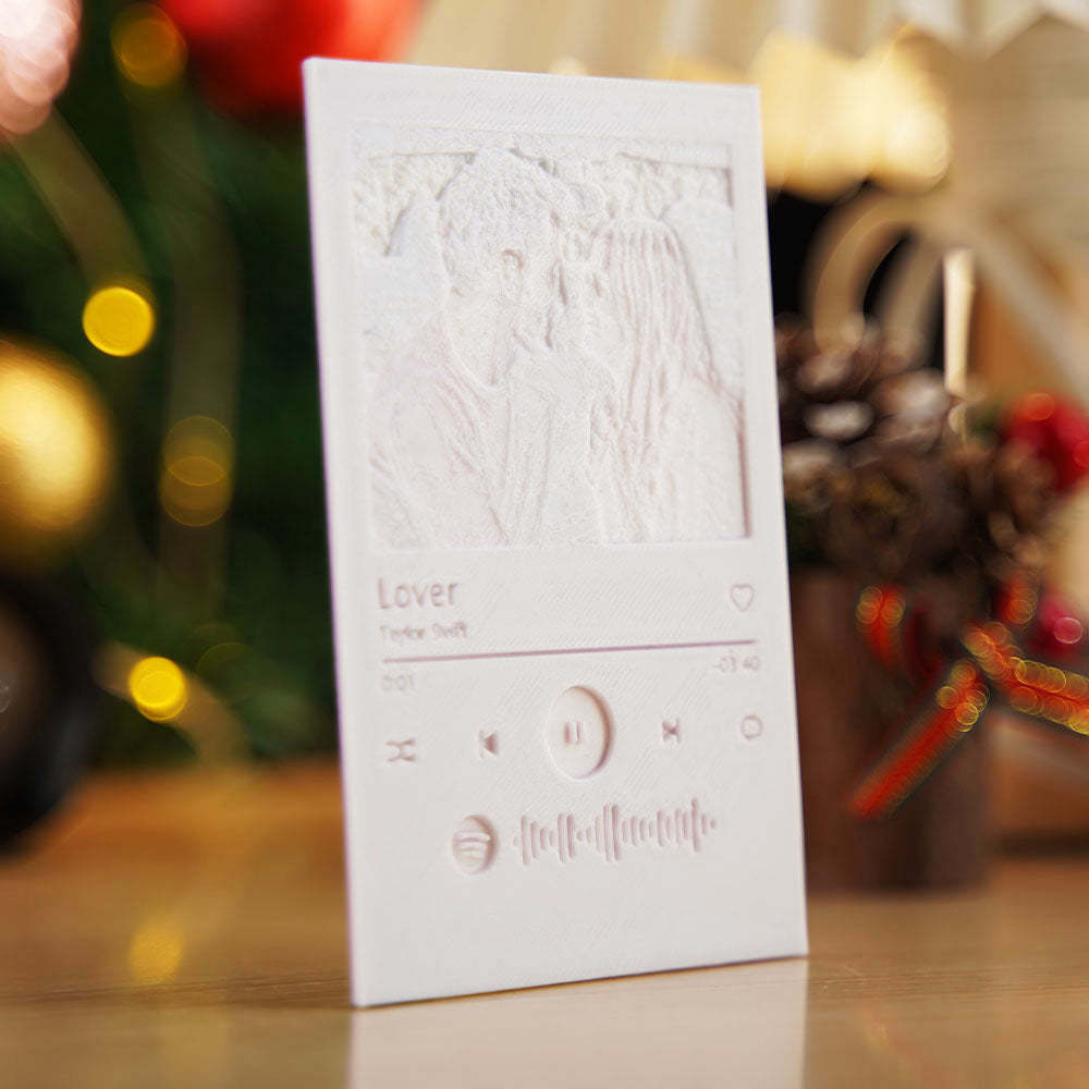 Custom 3D Printing Spotify Music Plaque Personalized Christmas Ornaments Gift for Lover -