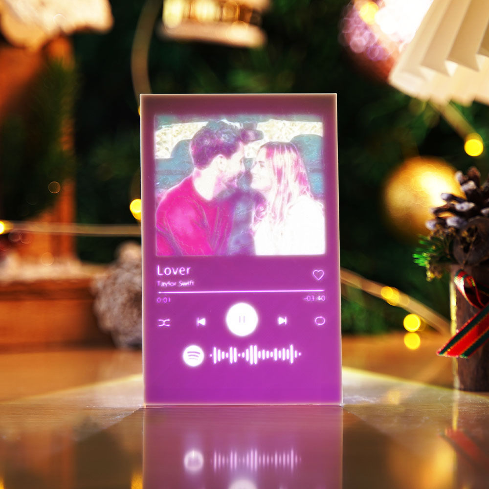 Custom 3D Printing Spotify Music Plaque Personalized Christmas Ornaments Gift for Lover