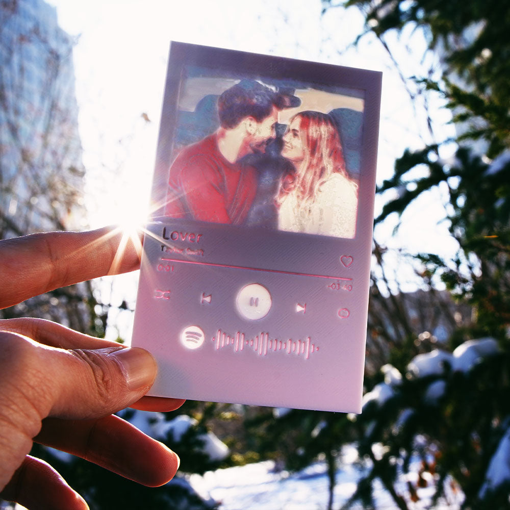 Custom 3D Printing Spotify Music Plaque Personalized Christmas Ornaments Gift for Lover