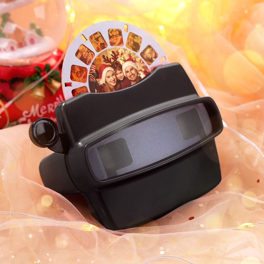 Custom Blue 3D Viewfinder and Reel Personalized Christmas Gift with your own photos Text and Photo Viewer Multiple Films Available Gifts For Couple - MyPhotoSocks