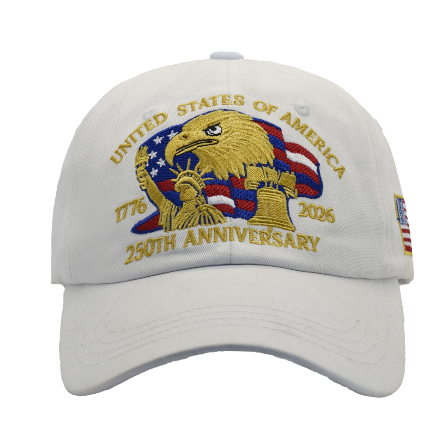 Adjustable Baseball Cap Celebrating The 250Th Anniversary of American Independence, Featuring a Distressed Patriotic Design