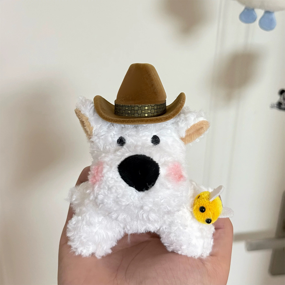 Westie Dog-Shaped Ring Box with Hat Cute Engagement Jewelry Gift for Her